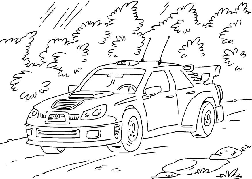 carro de rali Página para colorir carro de rali