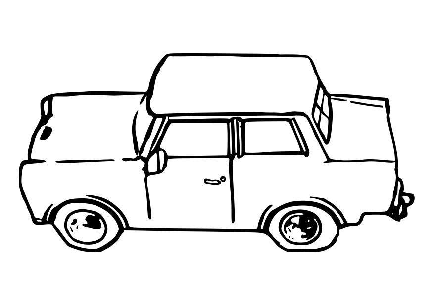 carro - trabant Página para colorir carro - trabant