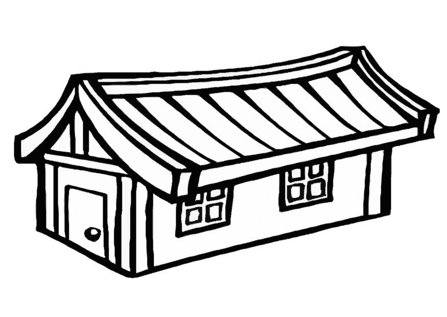 casa Página para colorir casa