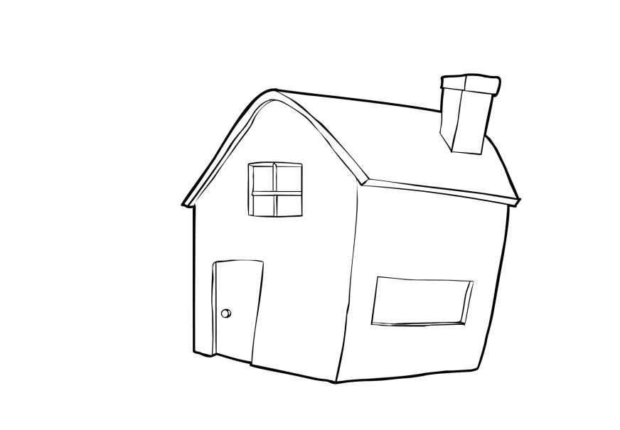 casa Página para colorir casa