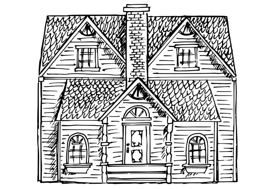 casa Página para colorir casa