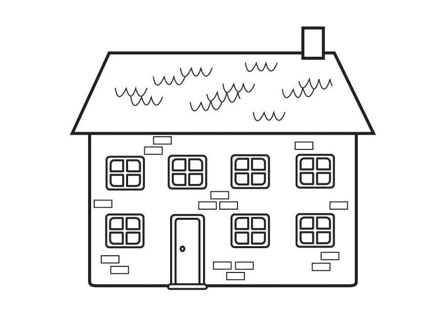 casa Página para colorir casa