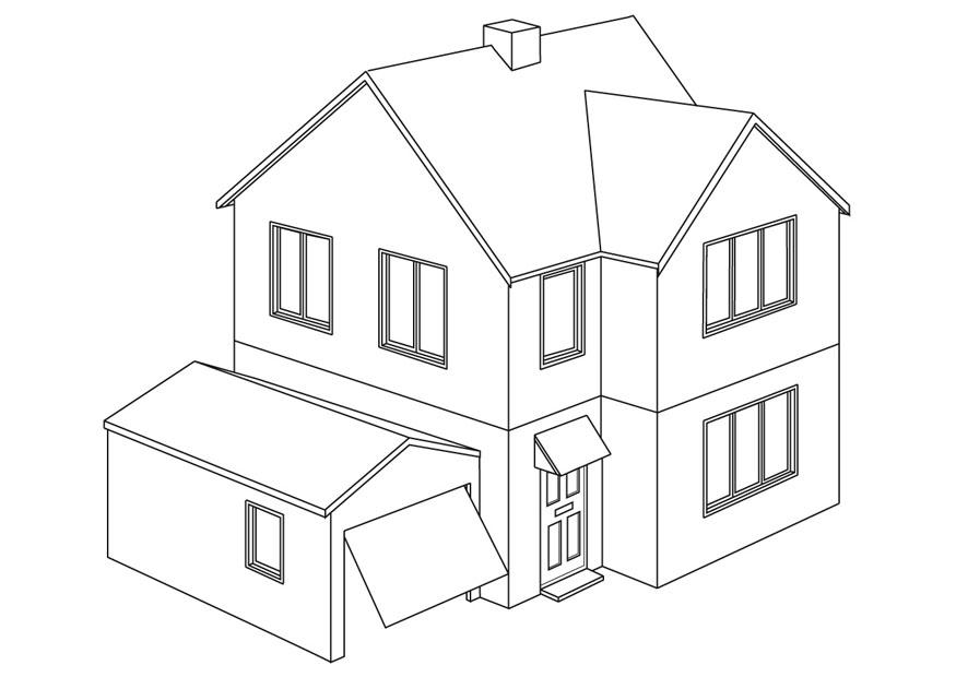 casa Página para colorir casa