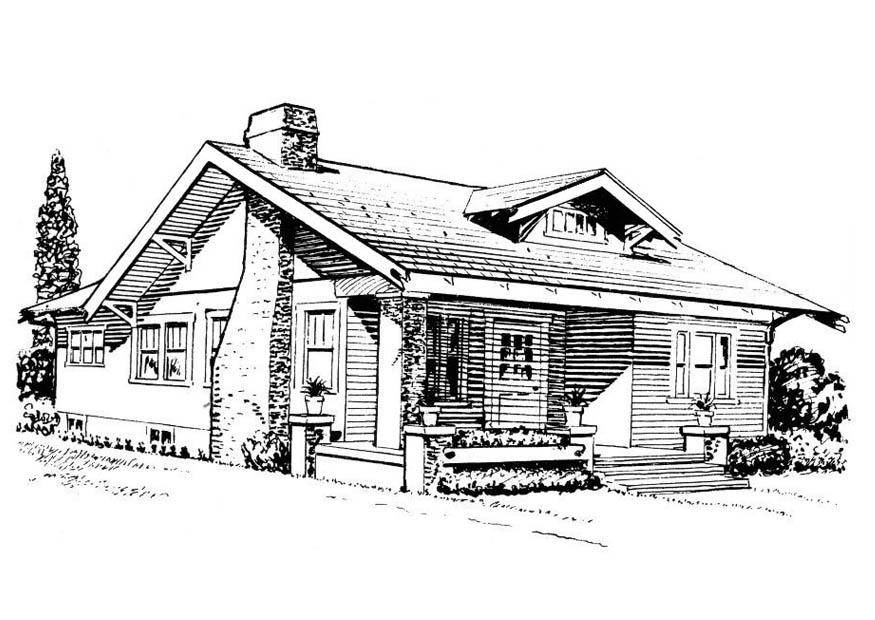 casa - bangalA´ Página para colorir casa - bangalA´
