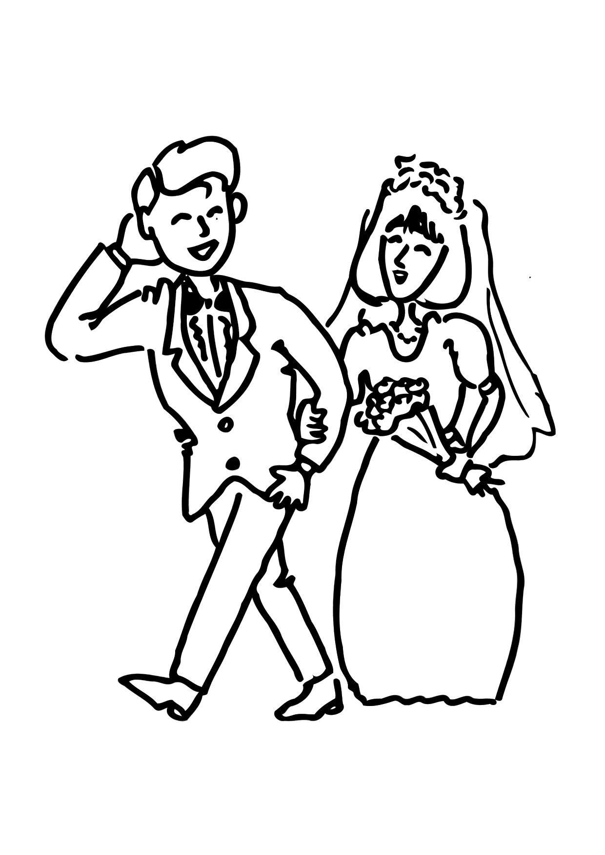casamento Página para colorir casamento