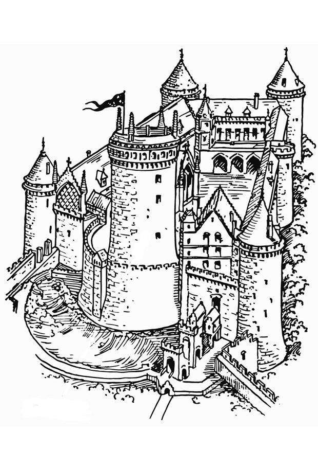 castelo Página para colorir castelo