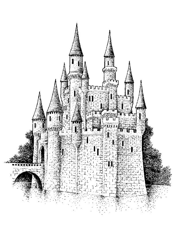 castelo Página para colorir castelo