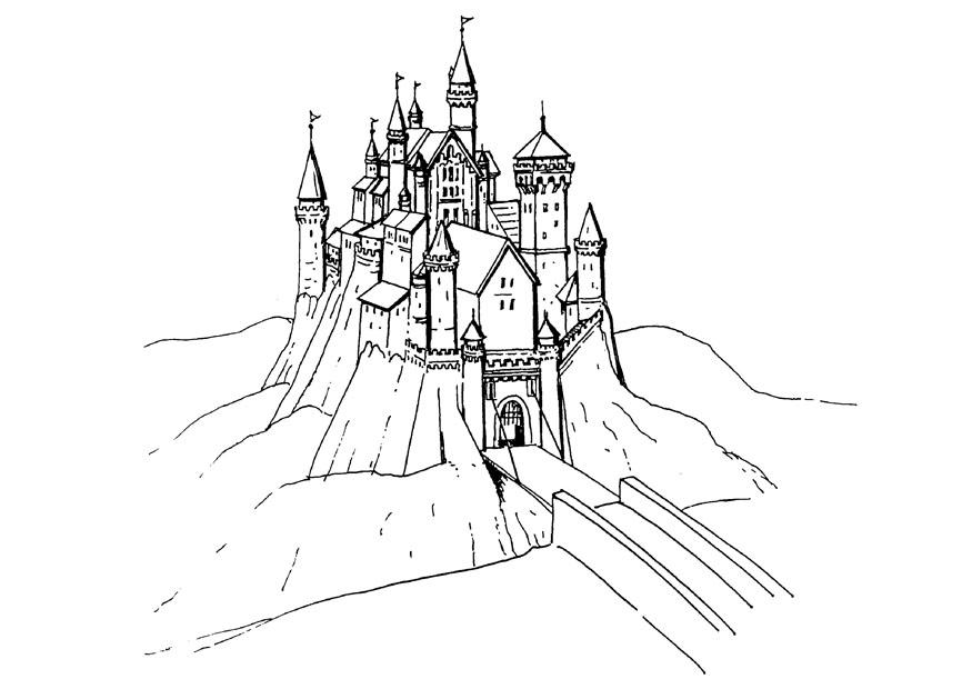 castelo Página para colorir castelo