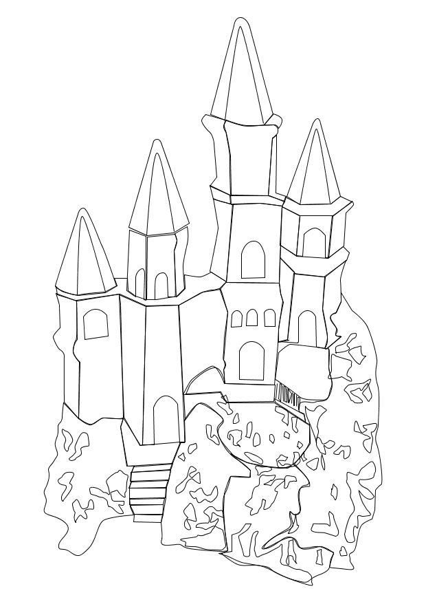 castelo Página para colorir castelo