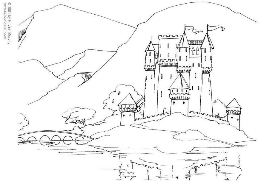castelo Página para colorir castelo