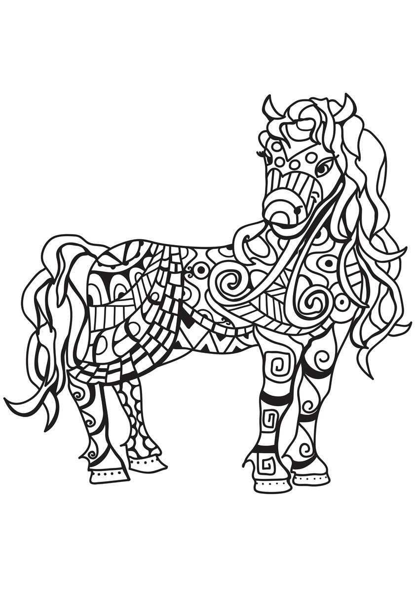 cavalo A©gua Página para colorir cavalo A©gua