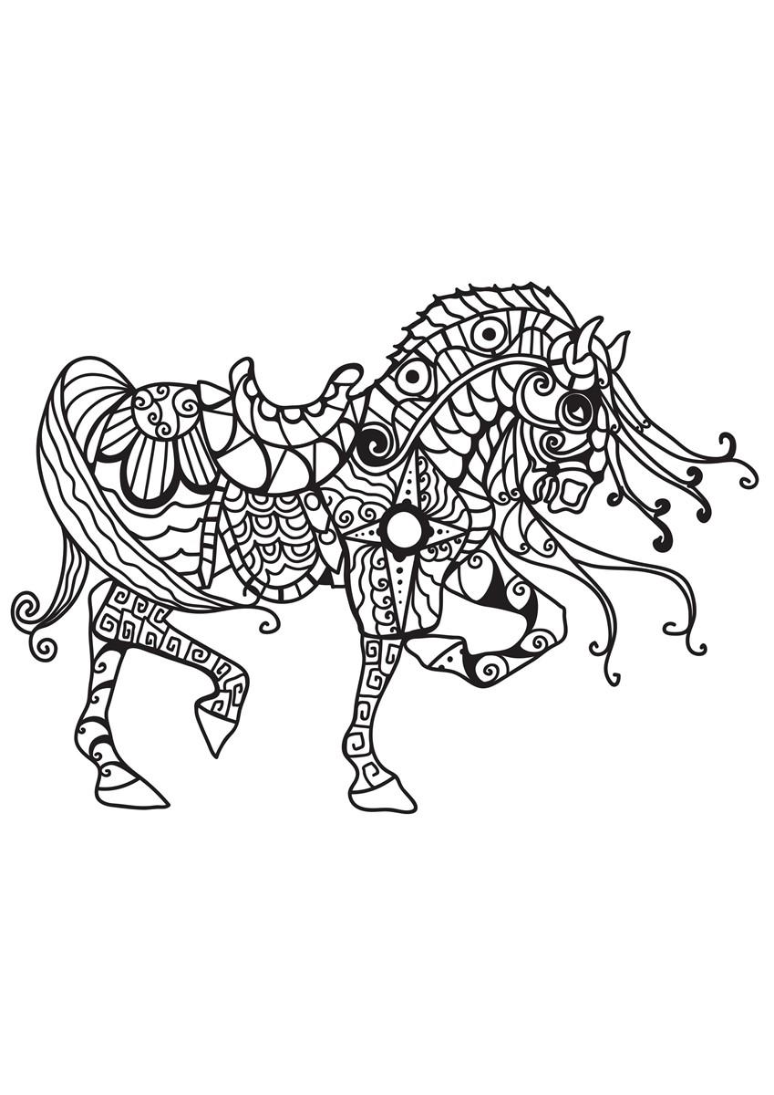 cavalo de cavaleiro Página para colorir cavalo de cavaleiro