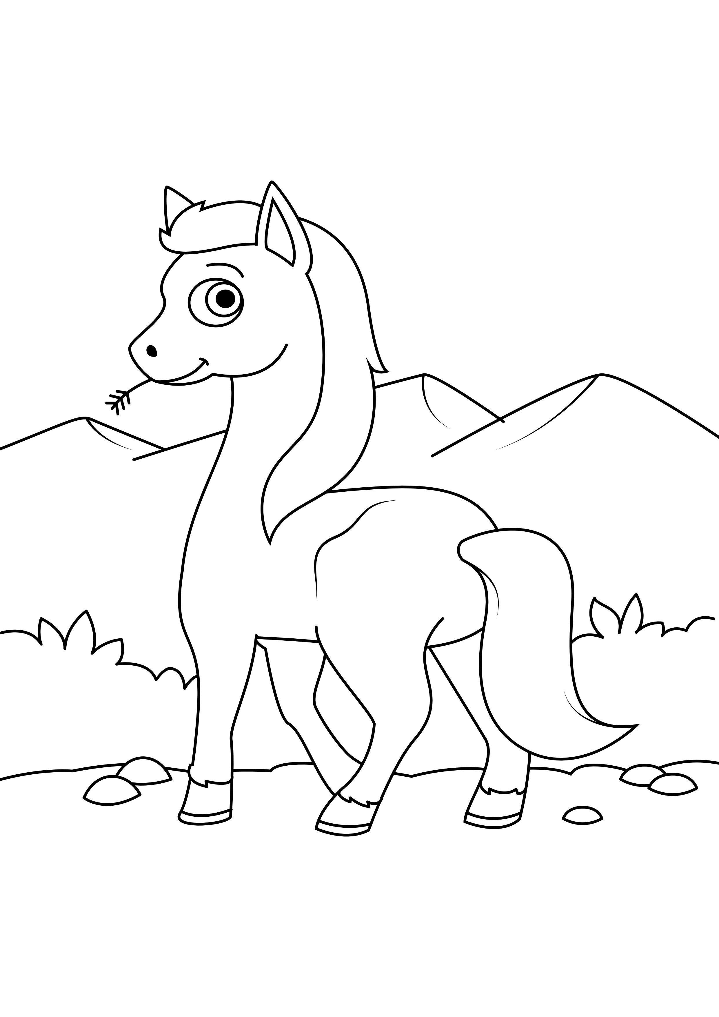 cavalo em movimento Página para colorir cavalo em movimento