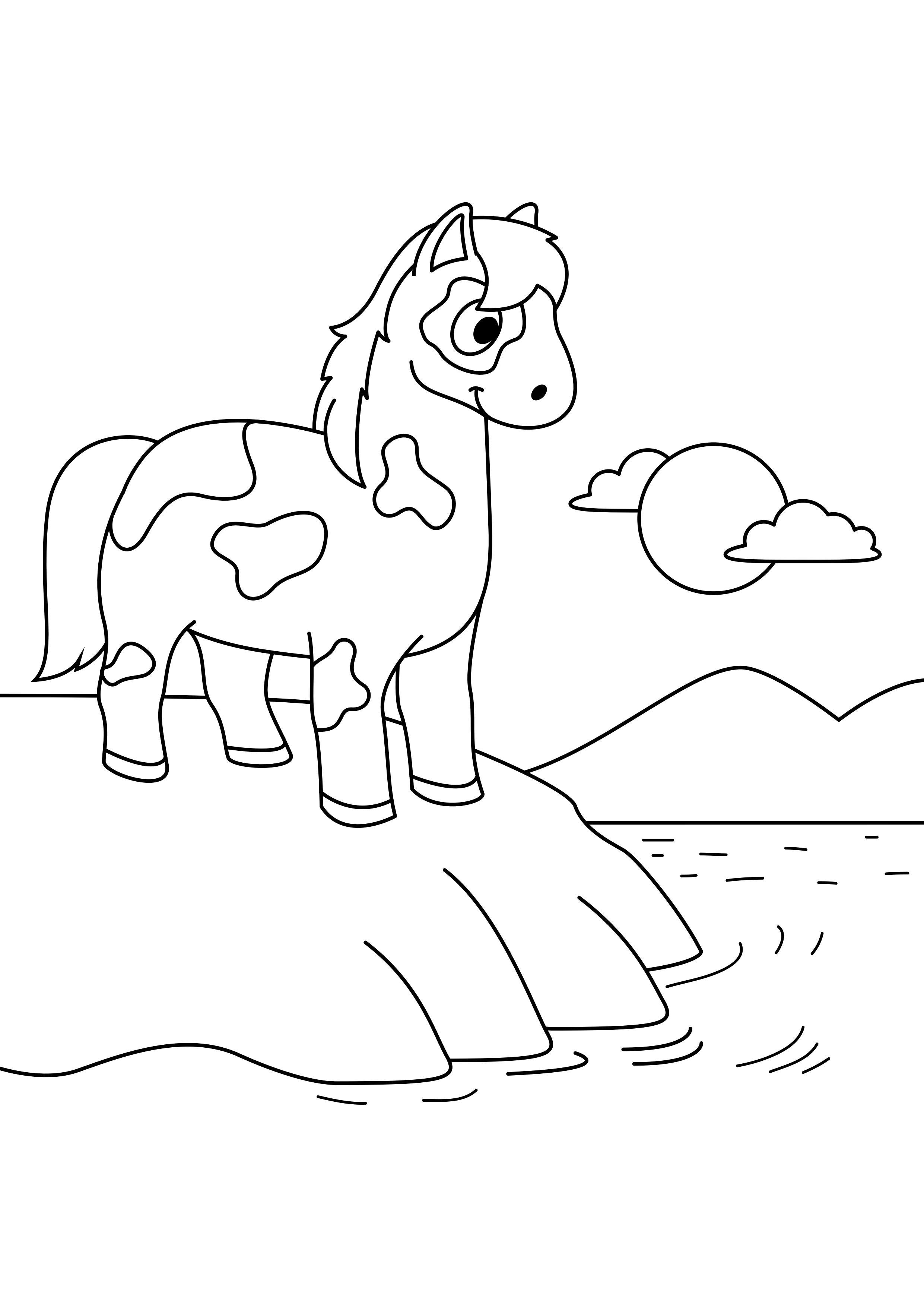 cavalo na A¡gua Página para colorir cavalo na A¡gua