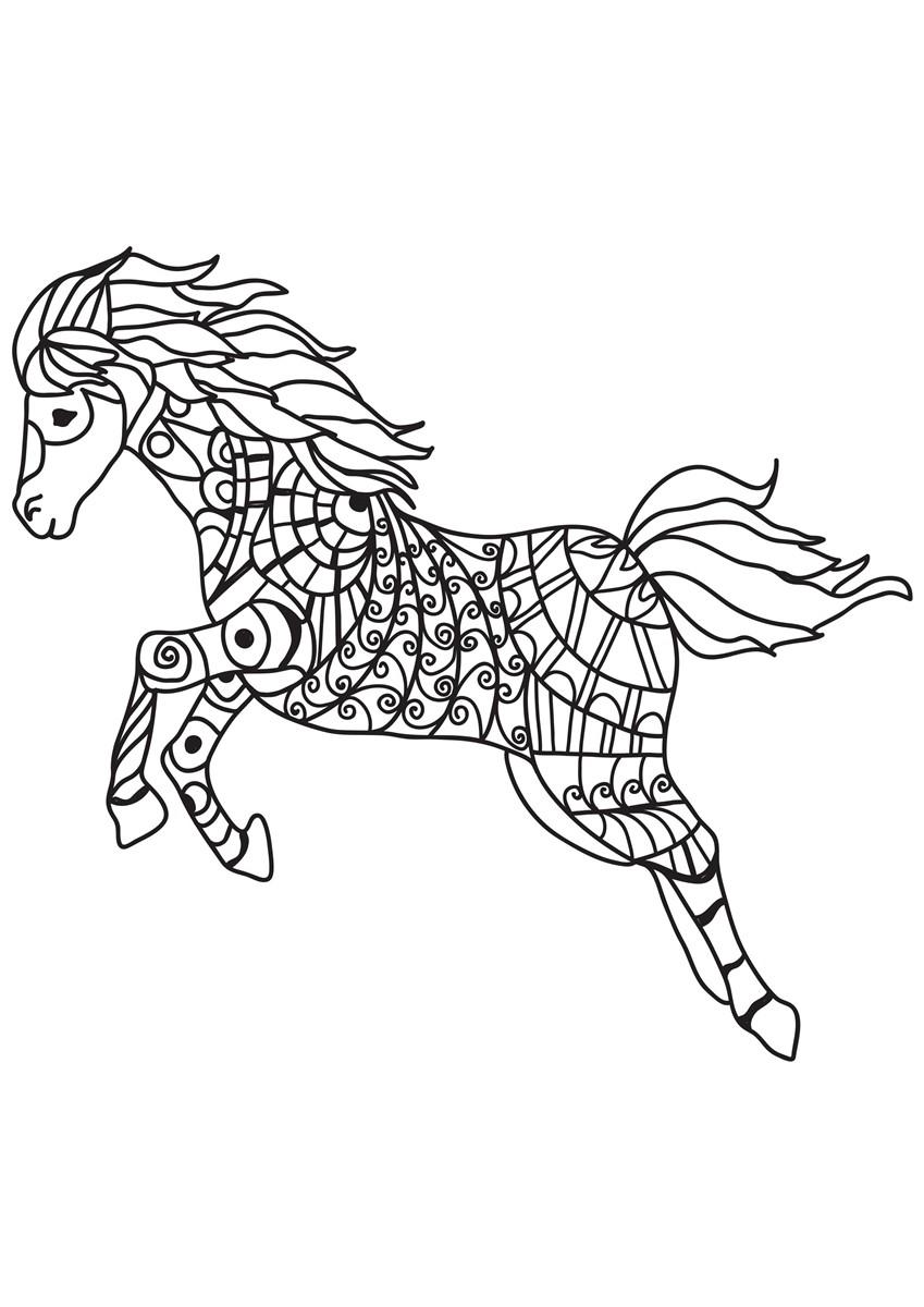 cavalo pula Página para colorir cavalo pula