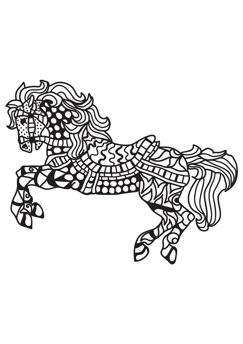 cavalo selado Página para colorir cavalo selado