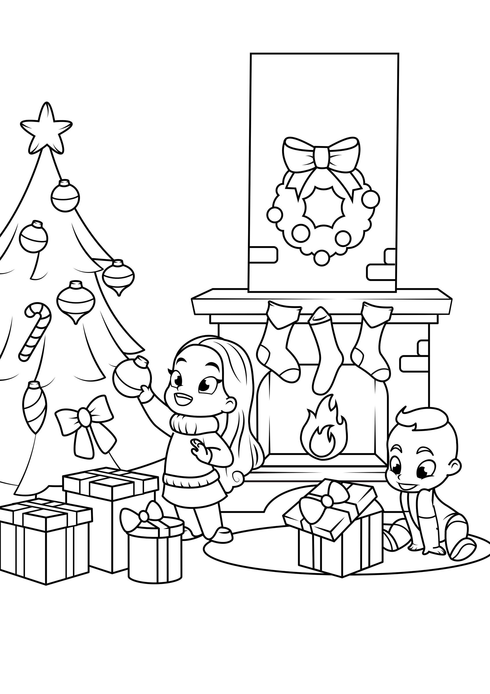 celebrar o natal Página para colorir celebrar o natal