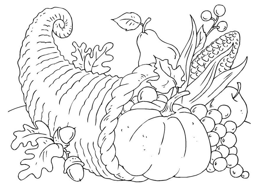 cesta de AÃ§Ã£o de GraÃ§as - cornucÃ³pia 