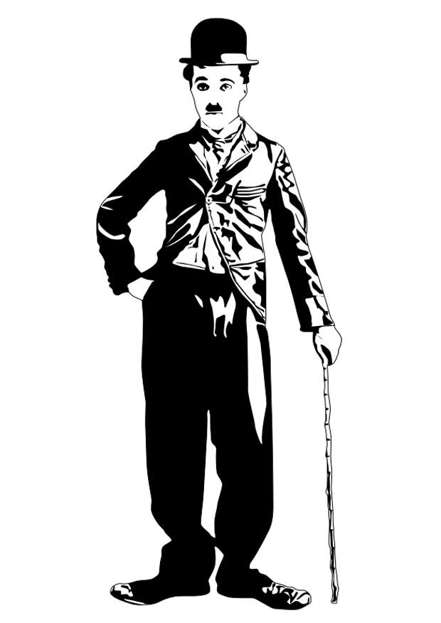 charlie chaplin Página para colorir charlie chaplin