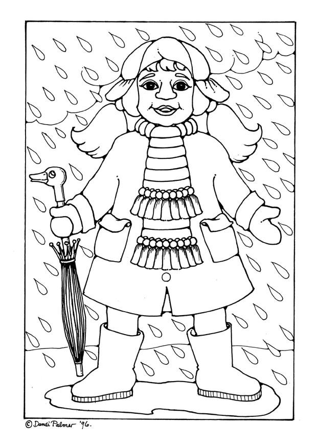 chuva Página para colorir chuva