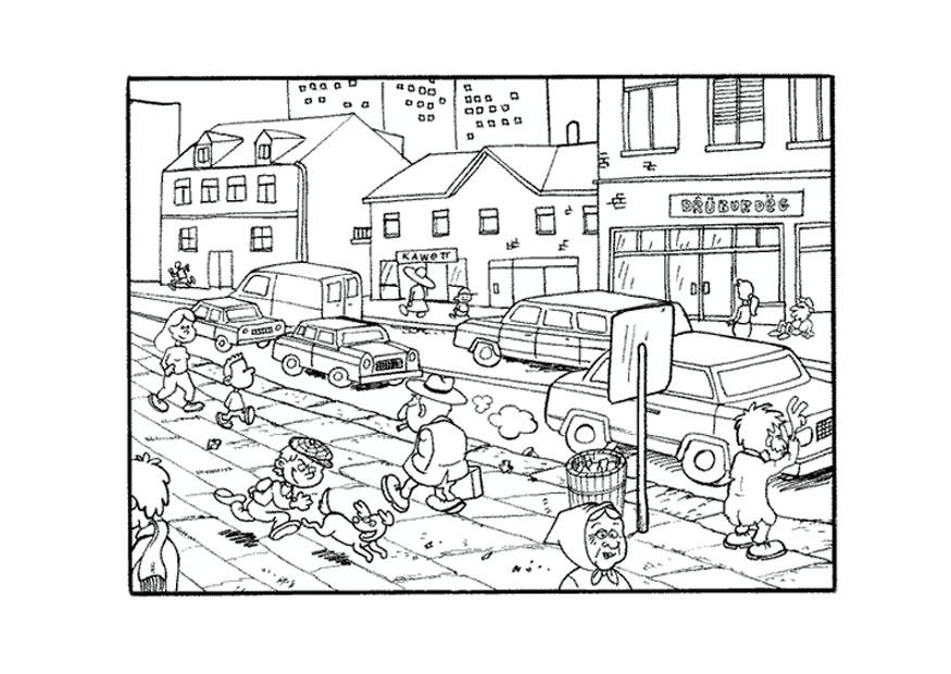 cidade Página para colorir cidade