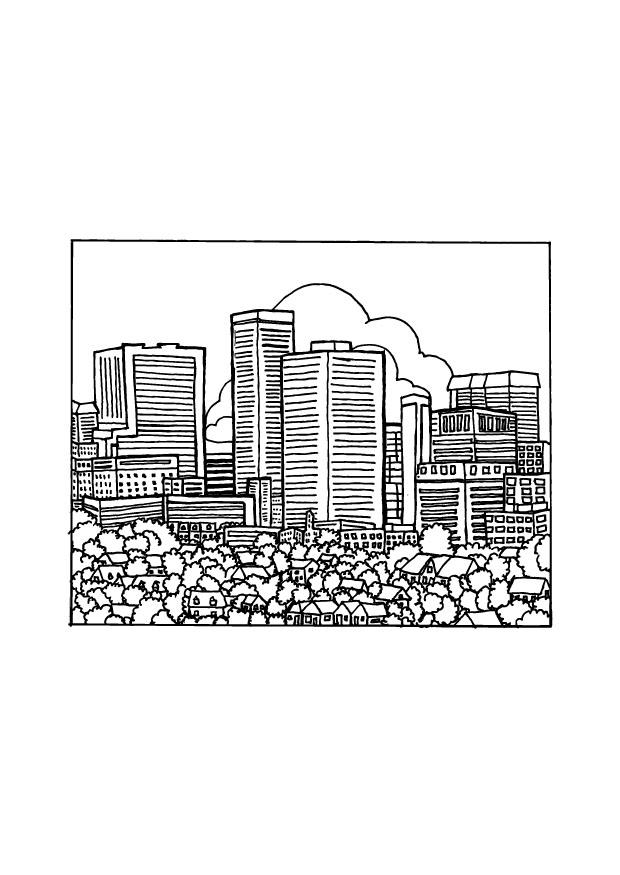 cidade Página para colorir cidade
