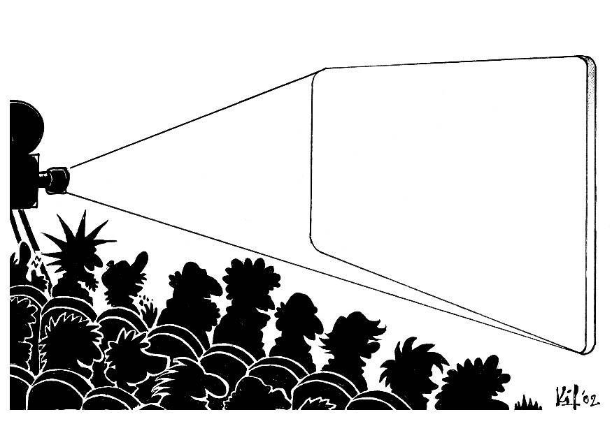 cinema em branco Página para colorir cinema em branco