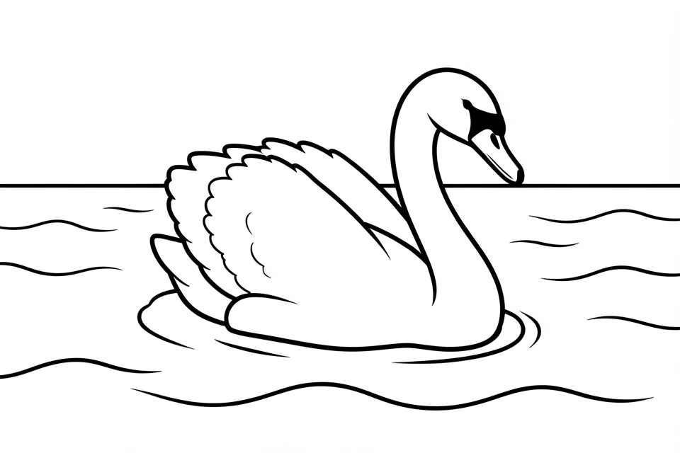 cisne na A¡gua Página para colorir cisne na A¡gua