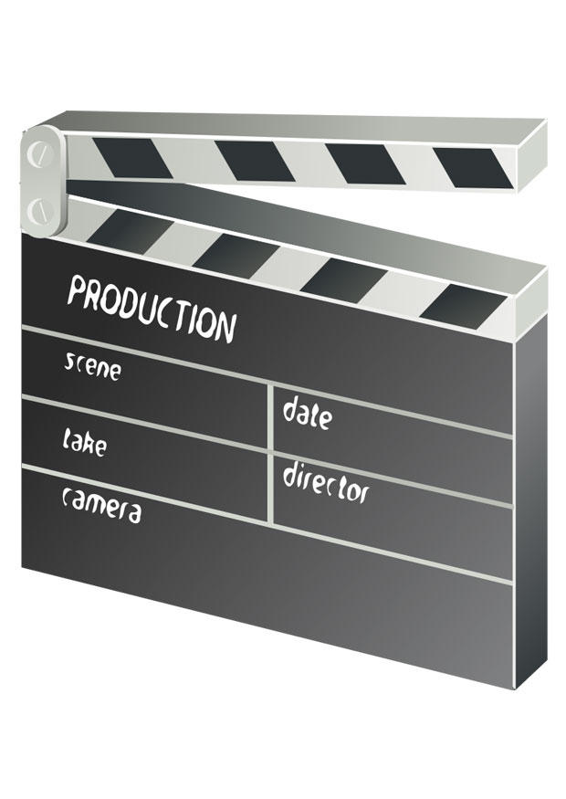 claquete - filme Página para colorir claquete - filme