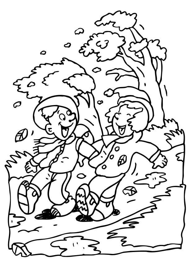 clima de outono Página para colorir clima de outono