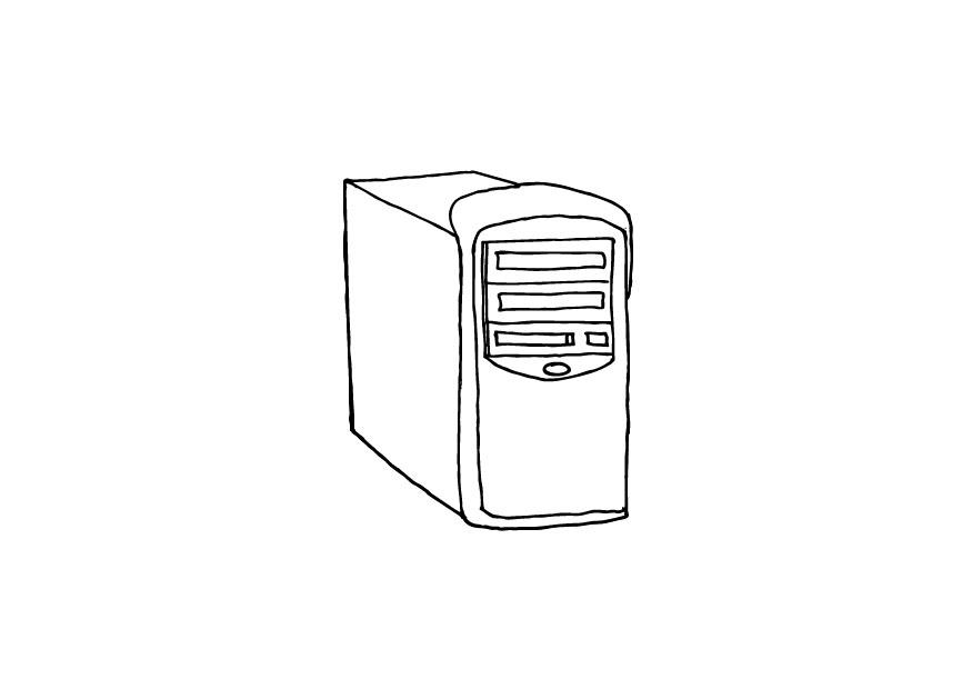 computador Página para colorir computador