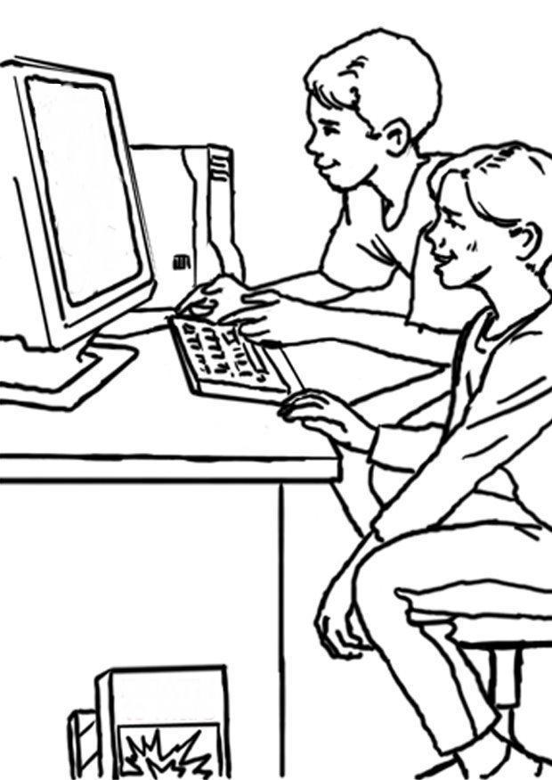 computador Página para colorir computador