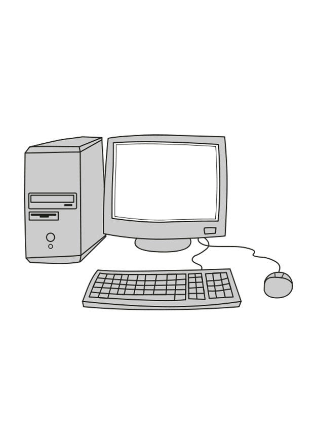 computador Página para colorir computador