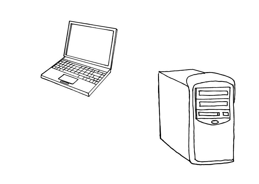 computadores Página para colorir computadores