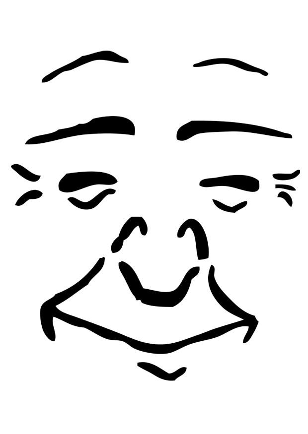 Página para colorir contente 