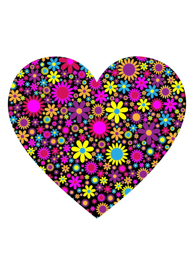 coraA§A£o com flores imagem coraA§A£o com flores