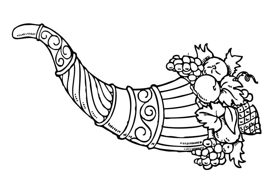 Página para colorir cornucA³pia