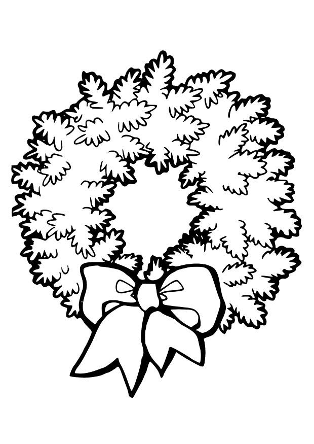 coroa de natal Página para colorir coroa de natal