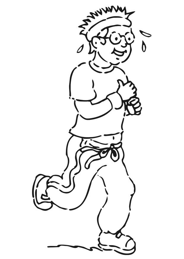 Página para colorir correr 