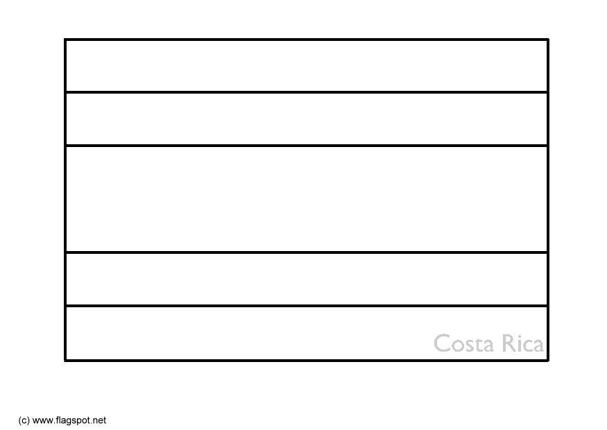 costa rica Página para colorir costa rica
