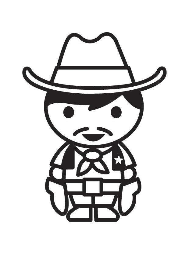 cowboy Página para colorir cowboy