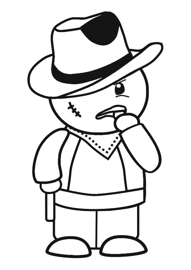 cowboy Página para colorir cowboy