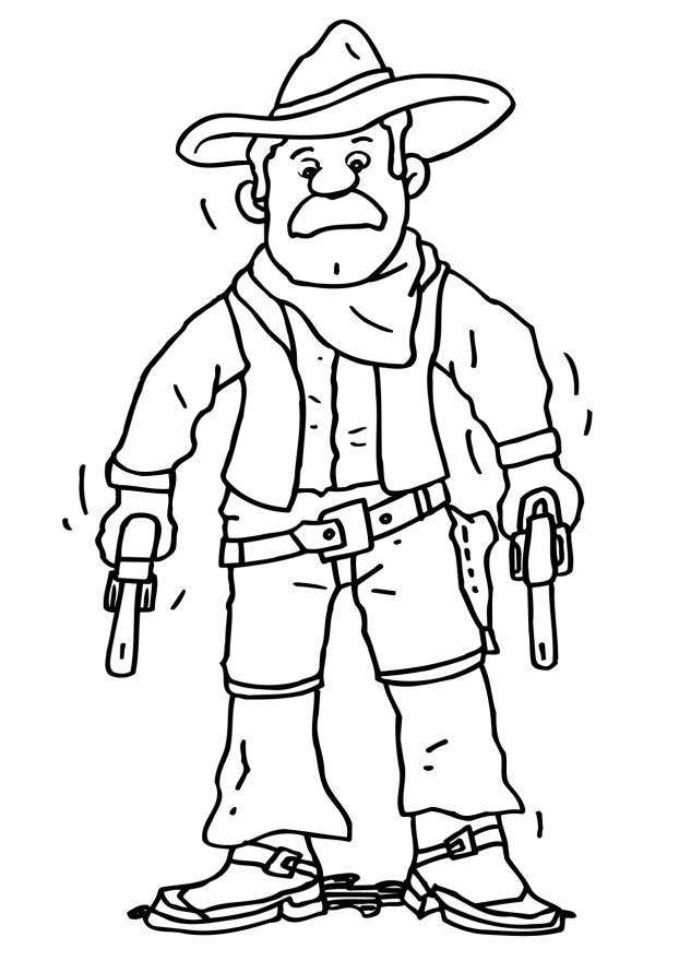 cowboy Página para colorir cowboy