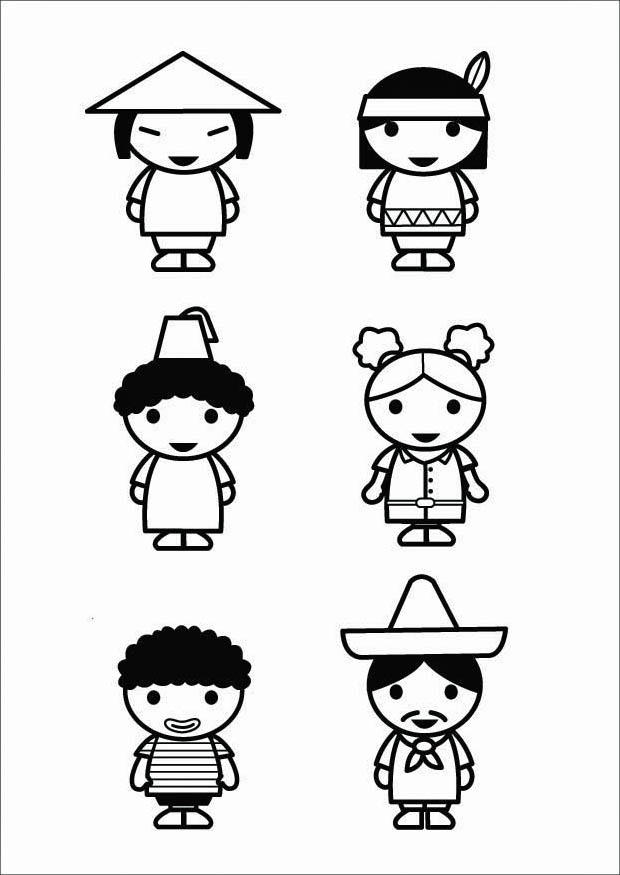 crianA§as - culturas Página para colorir crianA§as - culturas