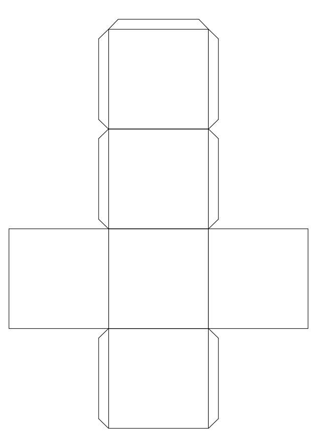 cubo Página para colorir cubo