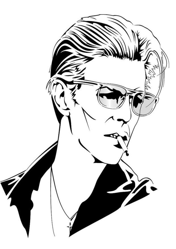 david bowie Página para colorir david bowie