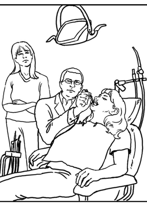 dentista Página para colorir dentista