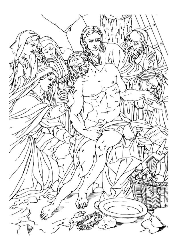 descida da cruz jesus Página para colorir descida da cruz jesus