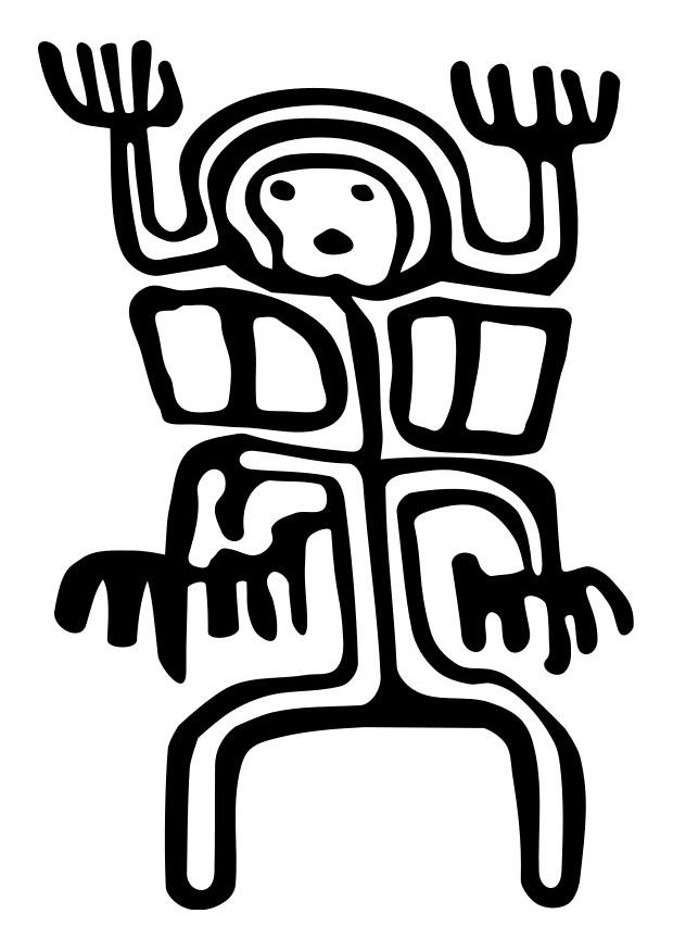 desenho rupestre Página para colorir desenho rupestre