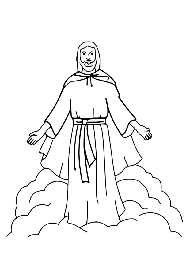 Página para colorir dia da ascensA£o